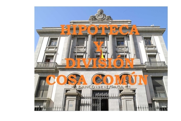 EL PROCESO DE DIVISIÓN EN UNA HIPOTECA,COSA COMÚN.