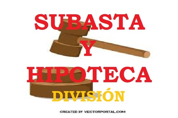 Subasta de división de la cosa común con una hipoteca superior al valor del inmueble.