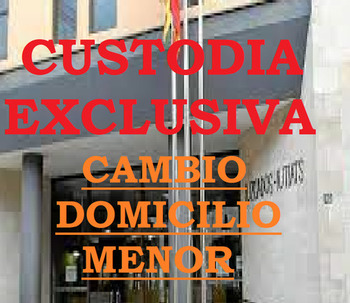 LA CUSTODIA EXCLUSIVA Y EL  CAMBIO DE DOMICILIO DEL MENOR.